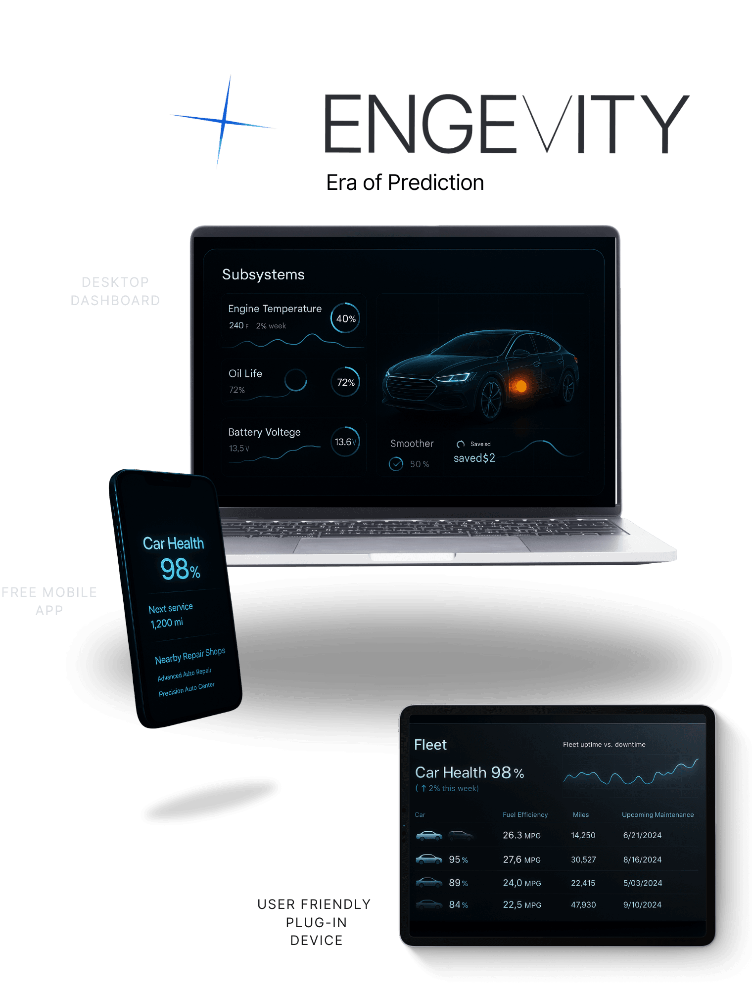 EnRides lock screen alert showing car health status